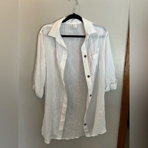 a.n.a Long Button Down top S